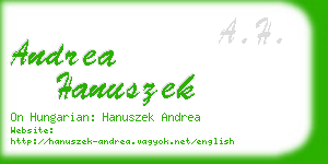 andrea hanuszek business card